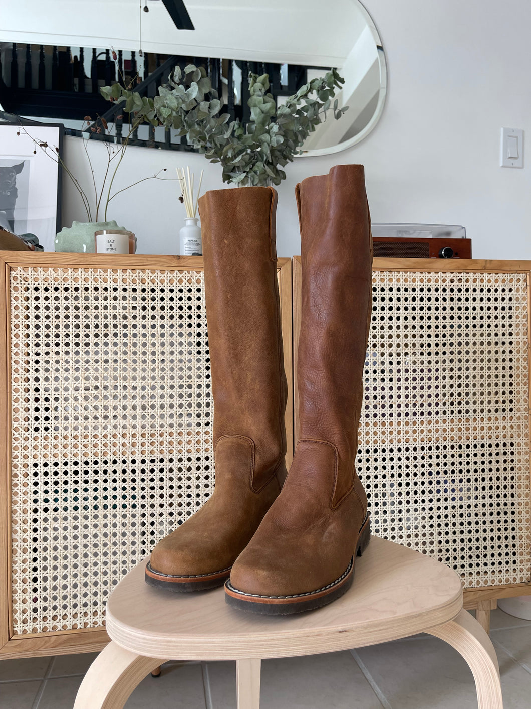 Brown Leather Riding Boots