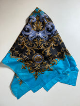 Load image into Gallery viewer, Blue Printed Silk Scarf
