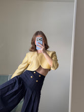 Load image into Gallery viewer, Navy Wool Pleated Pants
