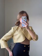 Load image into Gallery viewer, Yellow Cropped Missoni Blazer
