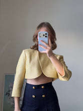 Load image into Gallery viewer, Yellow Cropped Missoni Blazer
