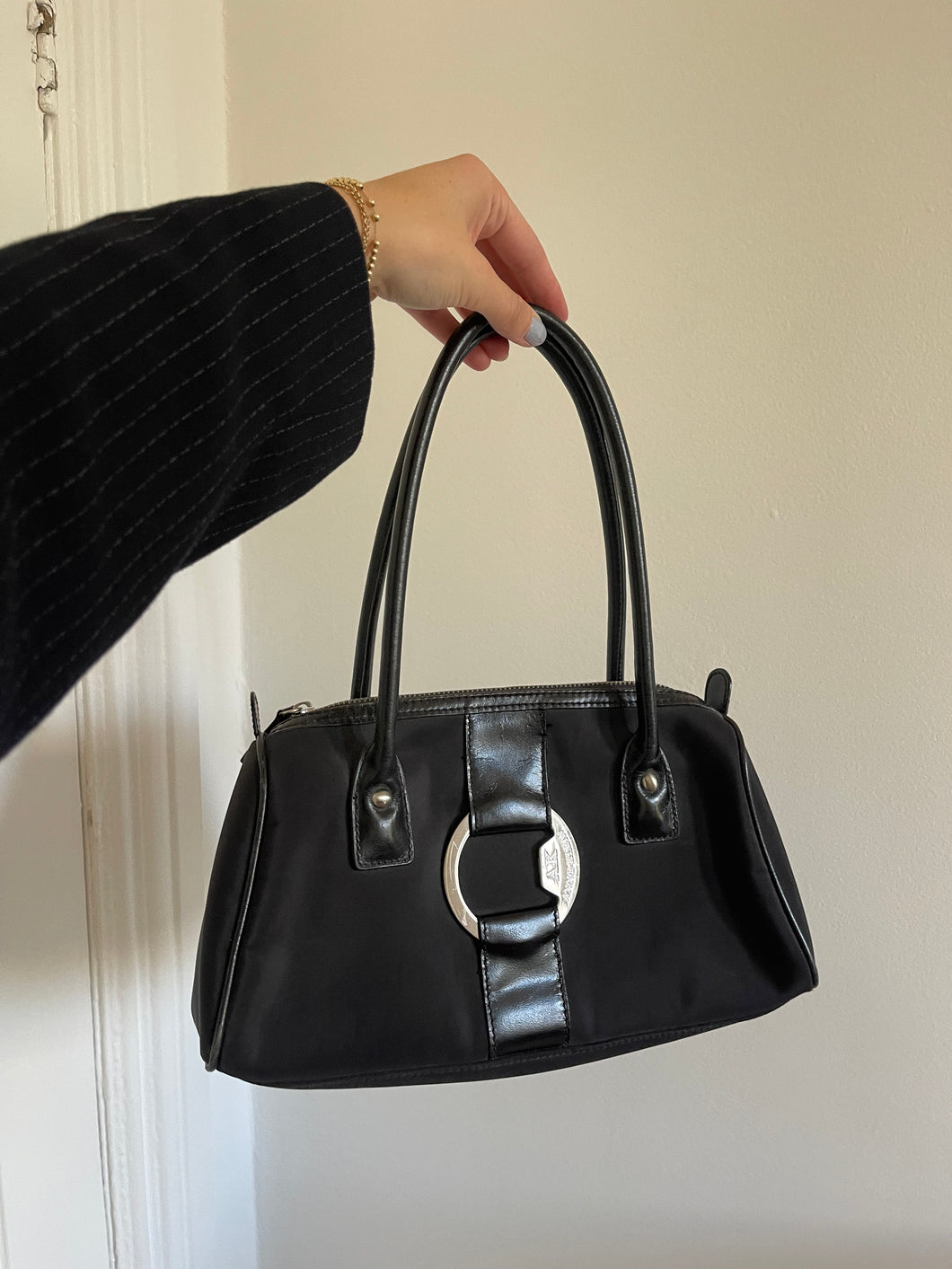 Black Nylon Shoulder Bag