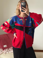 Load image into Gallery viewer, Handmade Colour Blocked Cardigan
