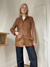 Load image into Gallery viewer, Tan Leather Blazer
