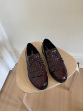 Load image into Gallery viewer, Burgundy Studded Tassel Loafers
