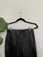 Load image into Gallery viewer, Leather Pants with Tassel Belt
