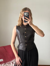 Load image into Gallery viewer, Leather Coin Button Vest
