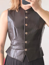 Load image into Gallery viewer, Leather Coin Button Vest

