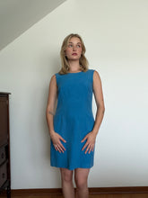 Load image into Gallery viewer, Blue Silk Shift Dress

