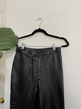 Load image into Gallery viewer, Leather Pants with Tassel Belt
