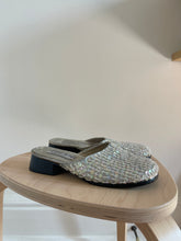 Load image into Gallery viewer, Silver Beaded Mules
