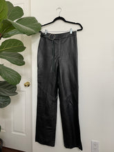 Load image into Gallery viewer, Leather Pants with Tassel Belt
