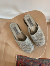 Load image into Gallery viewer, Silver Beaded Mules
