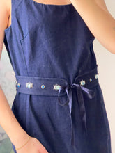 Load image into Gallery viewer, Denim Dress With Embellished Belt
