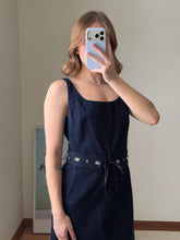 Load image into Gallery viewer, Denim Dress With Embellished Belt

