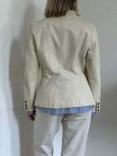 Load image into Gallery viewer, Cream Leather Blazer
