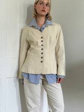 Load image into Gallery viewer, Cream Leather Blazer
