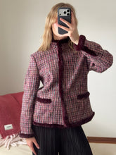 Load image into Gallery viewer, Fur Trimmed Tweed Blazer
