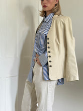 Load image into Gallery viewer, Cream Leather Blazer
