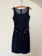 Load image into Gallery viewer, Denim Dress with Embellished Belt
