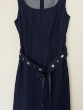 Load image into Gallery viewer, Denim Dress with Embellished Belt
