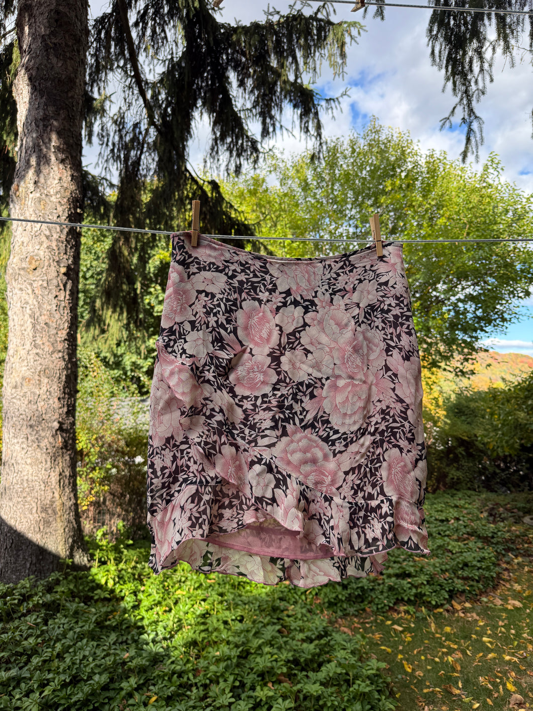 Floral Ruffled Skirt