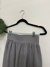 Load image into Gallery viewer, Black and White Gingham Maxi Skirt
