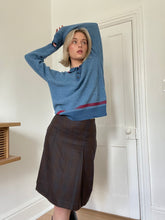 Load image into Gallery viewer, Brown and Blue Plaid Skirt
