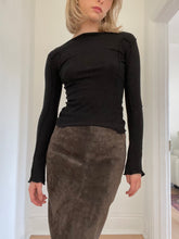 Load image into Gallery viewer, Danier Suede Pencil Skirt
