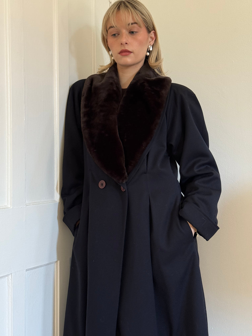 Floor Length Blue Coat