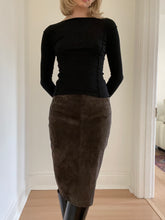 Load image into Gallery viewer, Danier Suede Pencil Skirt
