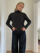 Load image into Gallery viewer, Grey Ribbed Turtleneck
