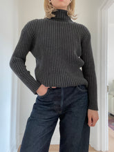 Load image into Gallery viewer, Grey Ribbed Turtleneck
