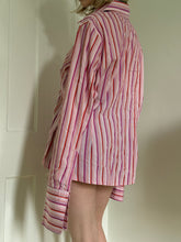 Load image into Gallery viewer, Pink and Orange Striped Button Down
