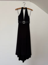 Load image into Gallery viewer, Black Halter Evening Dress
