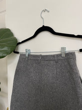 Load image into Gallery viewer, Grey Wool Mini Skirt
