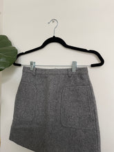 Load image into Gallery viewer, Grey Wool Mini Skirt
