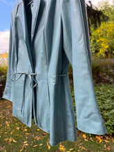 Load image into Gallery viewer, Baby Blue Leather Blazer
