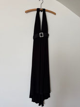 Load image into Gallery viewer, Black Halter Evening Dress
