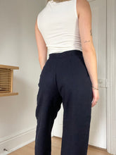 Load image into Gallery viewer, Navy Wool Trousers
