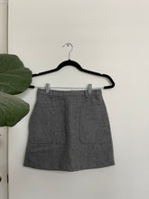 Load image into Gallery viewer, Grey Wool Mini Skirt
