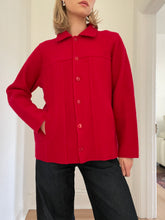 Load image into Gallery viewer, Cherry Red Wool Blazer
