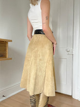 Load image into Gallery viewer, Tan Suede Midi Skirt
