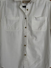 Load image into Gallery viewer, White Herringbone Button Down
