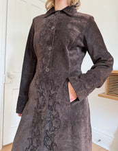 Load image into Gallery viewer, Chocolate Brown Suede Trench
