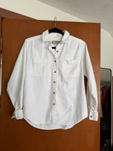 Load image into Gallery viewer, White Herringbone Button Down
