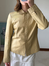 Load image into Gallery viewer, Butter Yellow Leather Blazer
