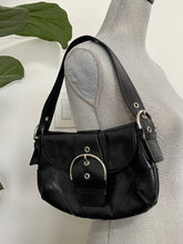 Load image into Gallery viewer, Black Leather Shoulder Bag
