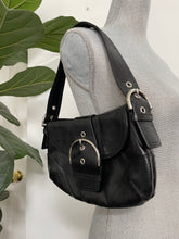 Load image into Gallery viewer, Black Leather Shoulder Bag
