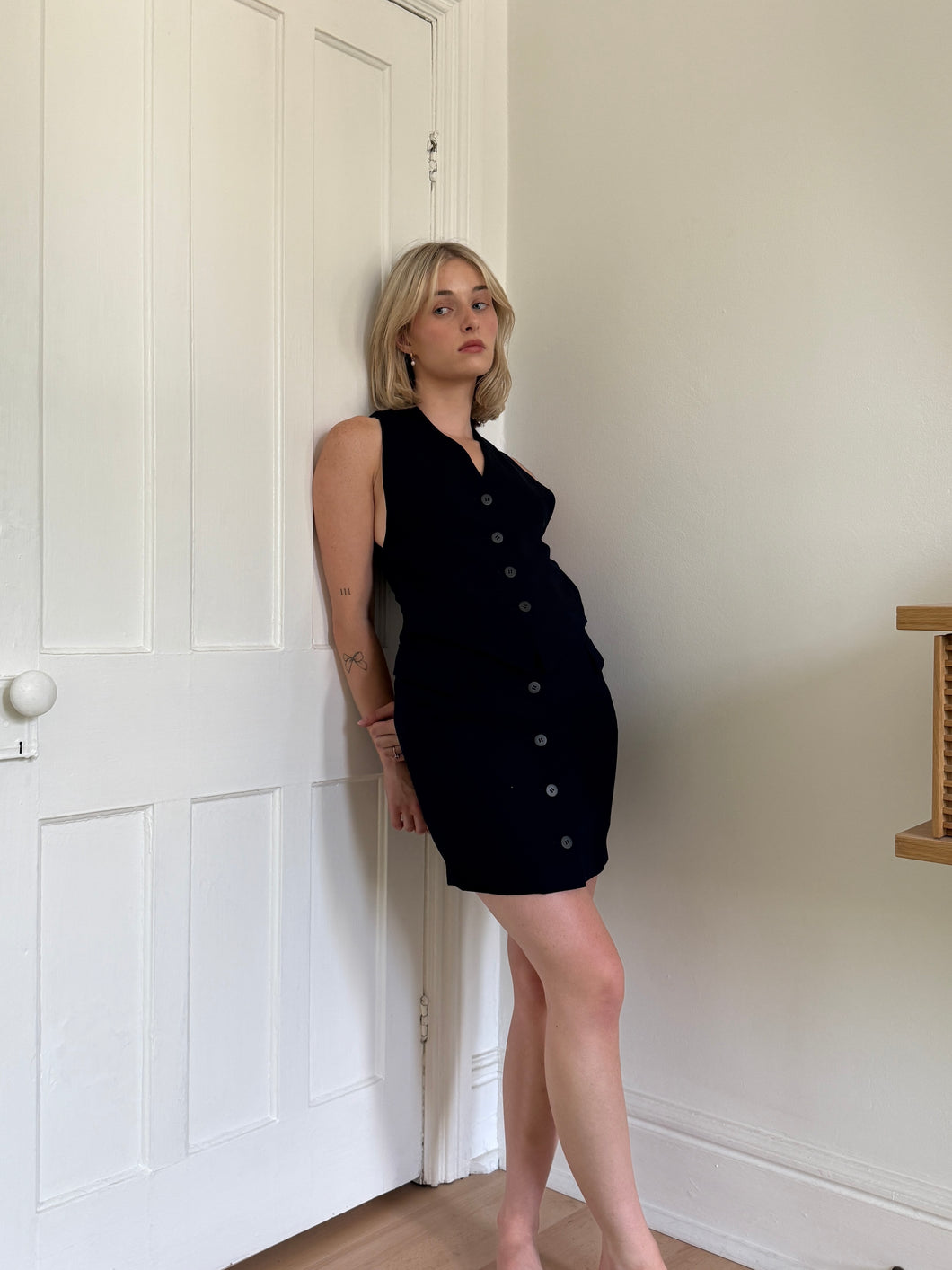 Navy Blue Tailored Dress